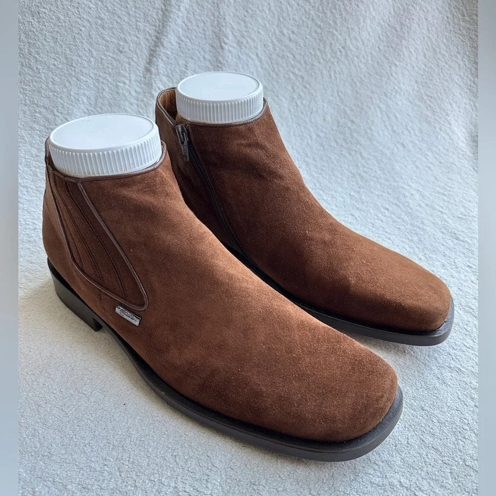 Mauri Men’s Chelsea Boots –‎ Brown Suede Sz 13 / Handmade in Italy – EUC